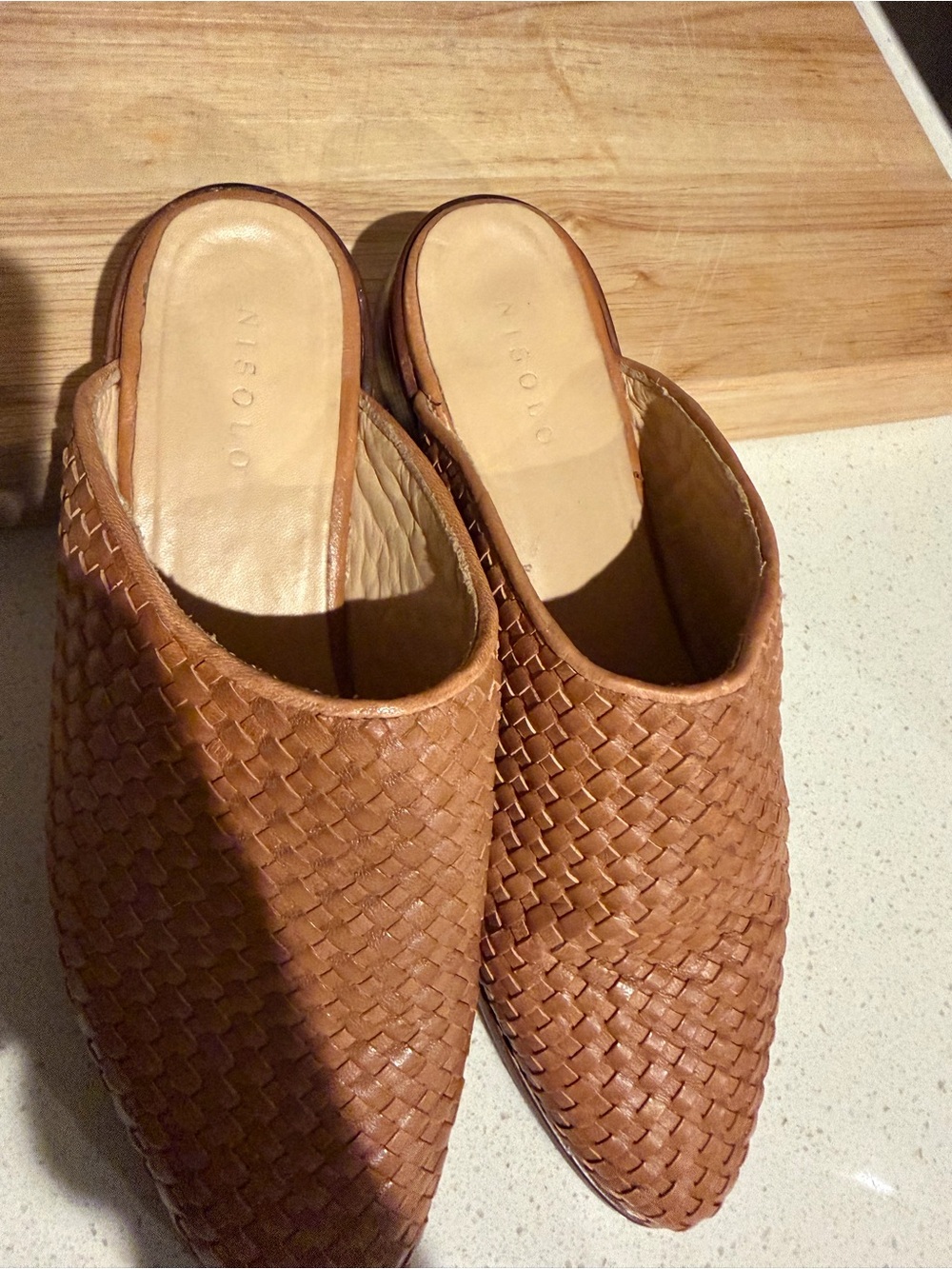 Nisolo Ama Woven Mule Leather Mule Slip-On in Brown - Size 8.5 - Picture 8 of 13